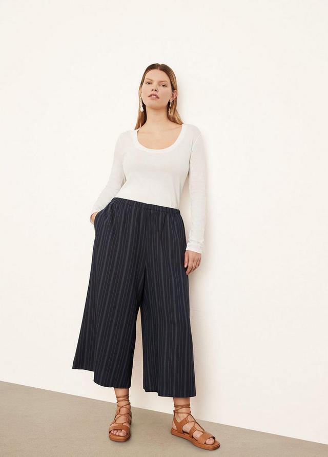 Tie-Front Striped Culotte Product Image