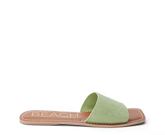 Beach by Matisse Bali Womens Suede Slide Sandals Green Product Image