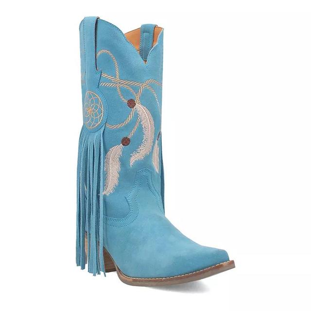 Dingo Day Dream Embroidered Suede Mid Western Boots Product Image