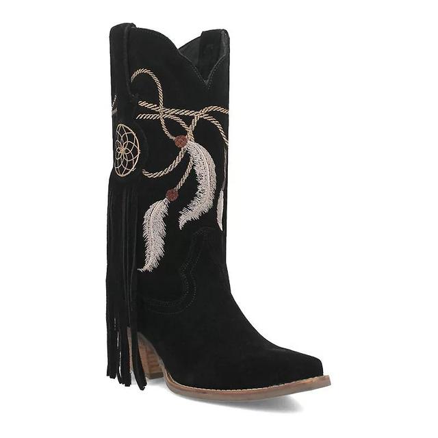 Dingo Day Dream Embroidered Suede Mid Western Boots Product Image