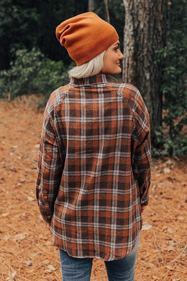 All The Hits Flannel Button Up In Brown product image