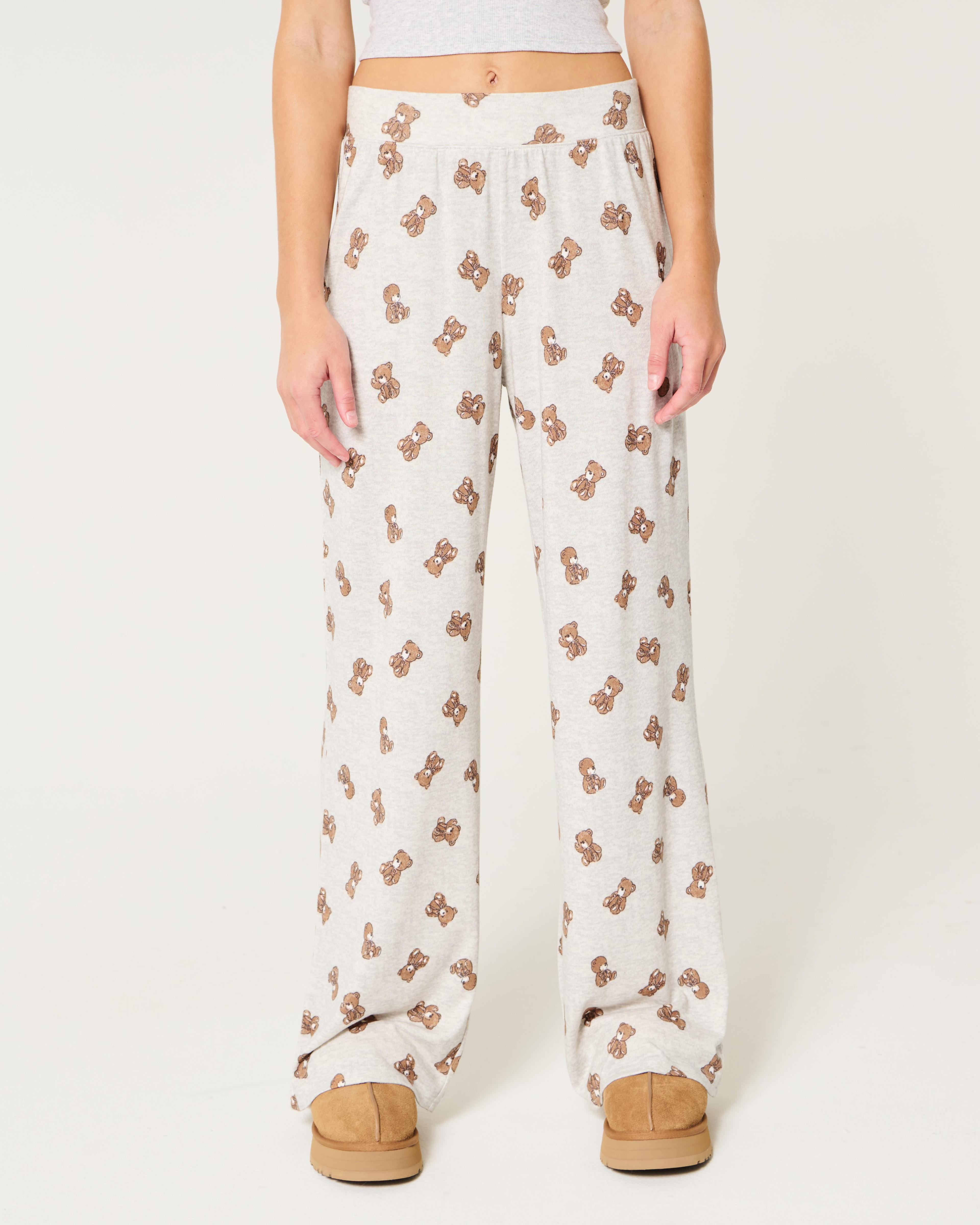 Cozy Wide-Leg Pajama Pants Product Image