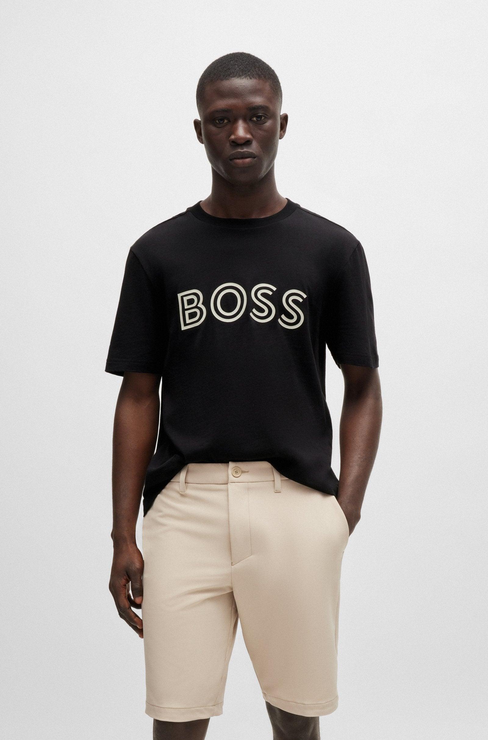 Boss Cotton jersey T-shirt with Logo Artwork Product Image