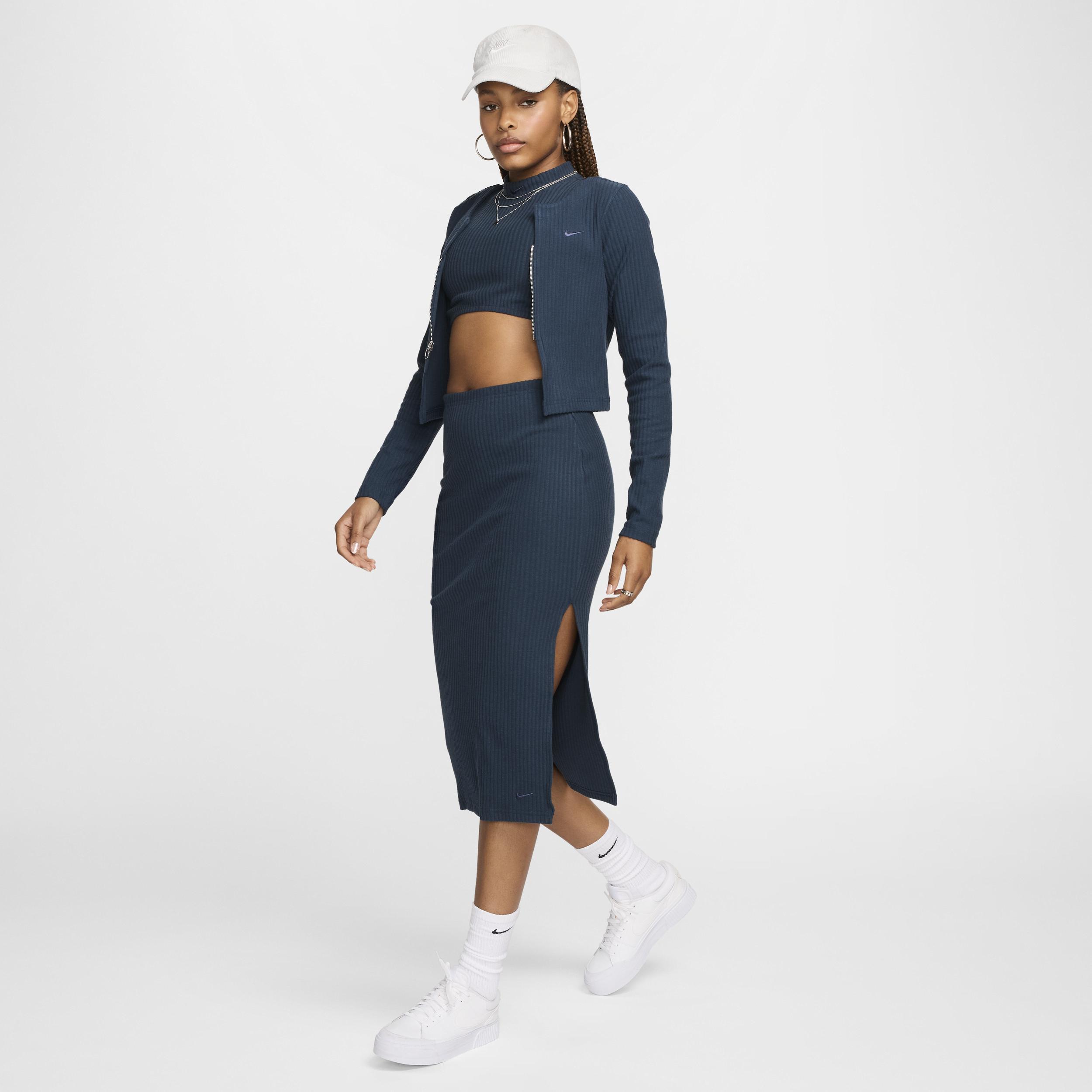 Women's Nike Sportswear Chill Rib Slim Midi Skirt Product Image