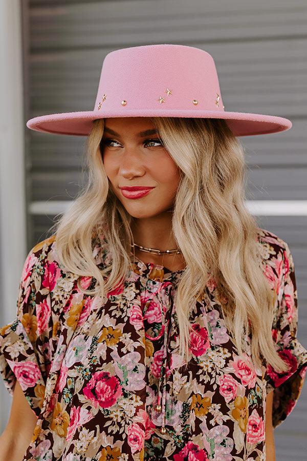 Enchanted To Meet You Felt Fedora In Pink Product Image