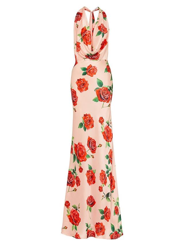 Womens Presley Floral Cowl-Neck Gown Product Image