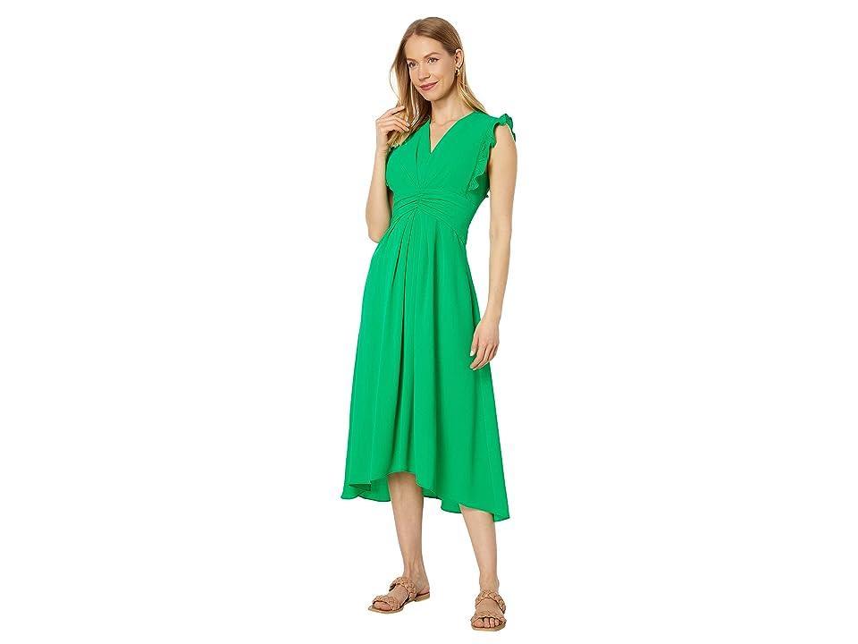 Maggy London Maxi Dress with Ruffle Sleeve and Tucked Waist (Bright Jade) Women's Dress Product Image