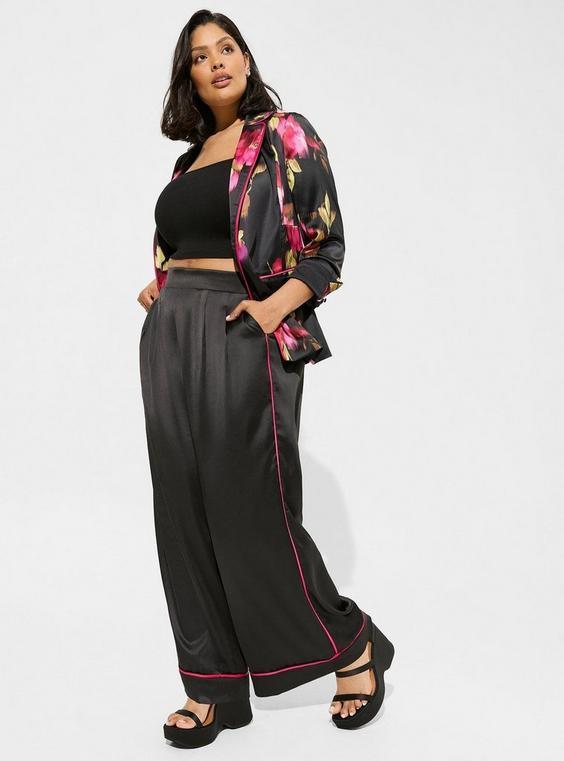 High-Rise Wide Leg Satin Pant product image