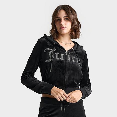 Juicy Couture Womens Bling Front Hoodie Product Image