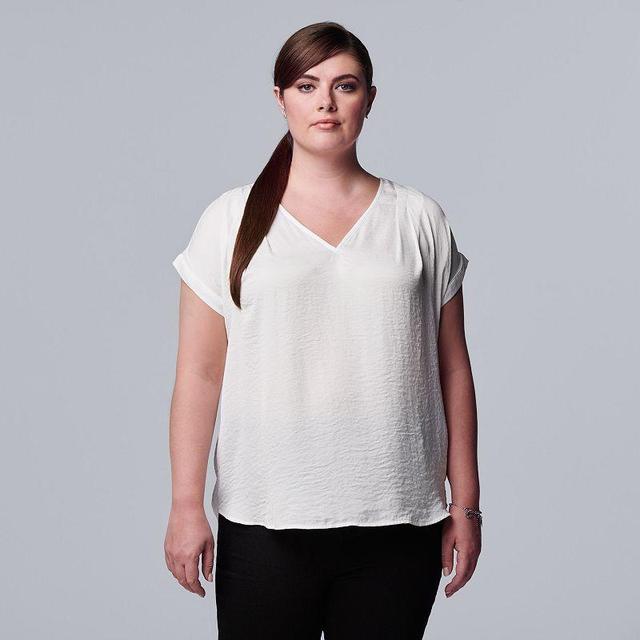 Plus Size Simply Vera Vera Wang Dolman Popover Top, Womens Product Image