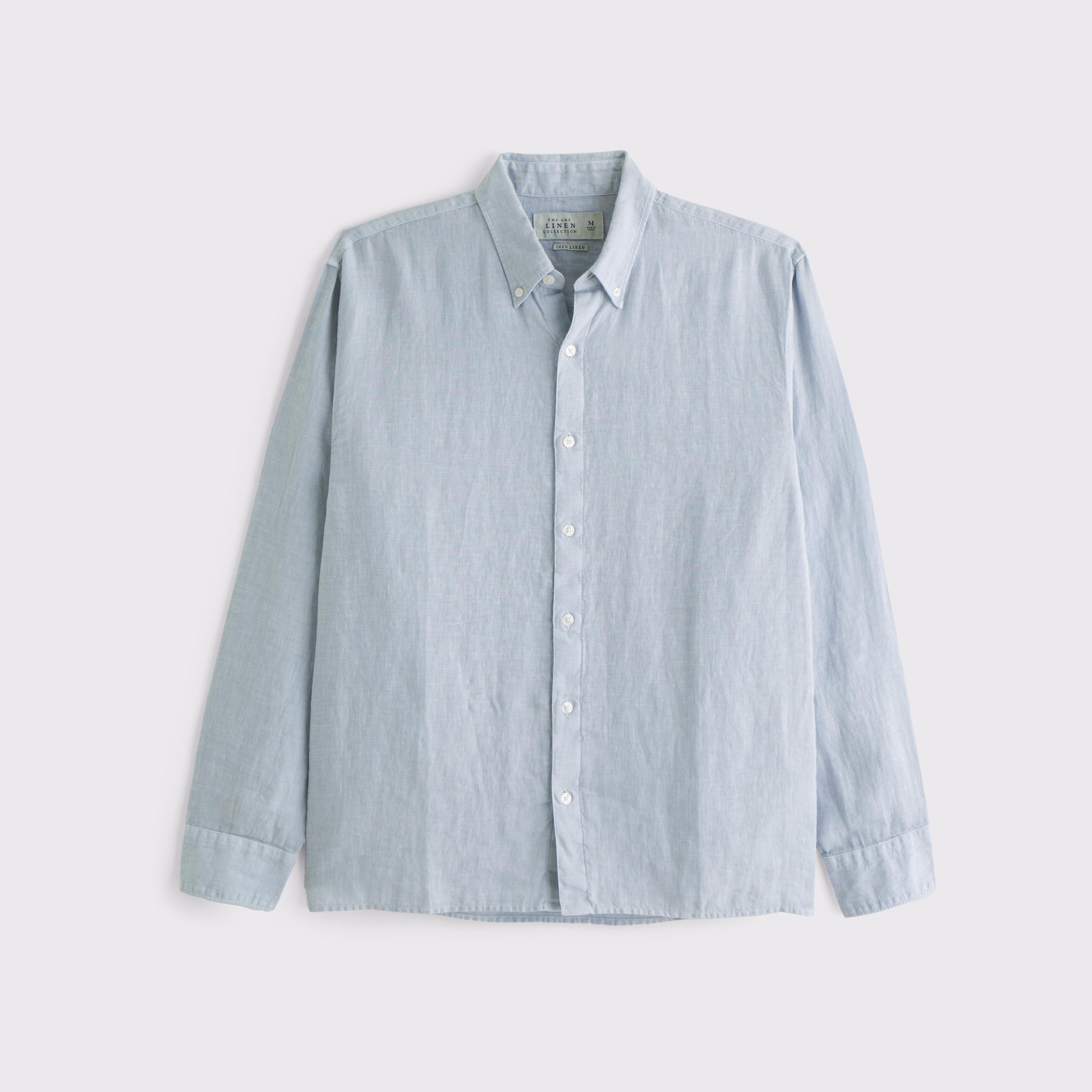 Linen Button-Up Shirt Product Image