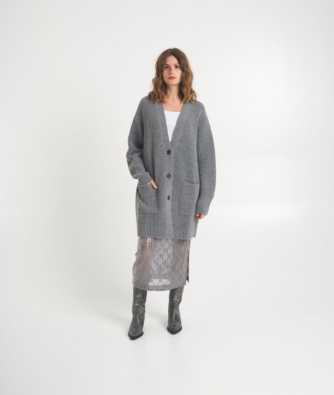 Cardigan a maglia in misto lana Female Product Image