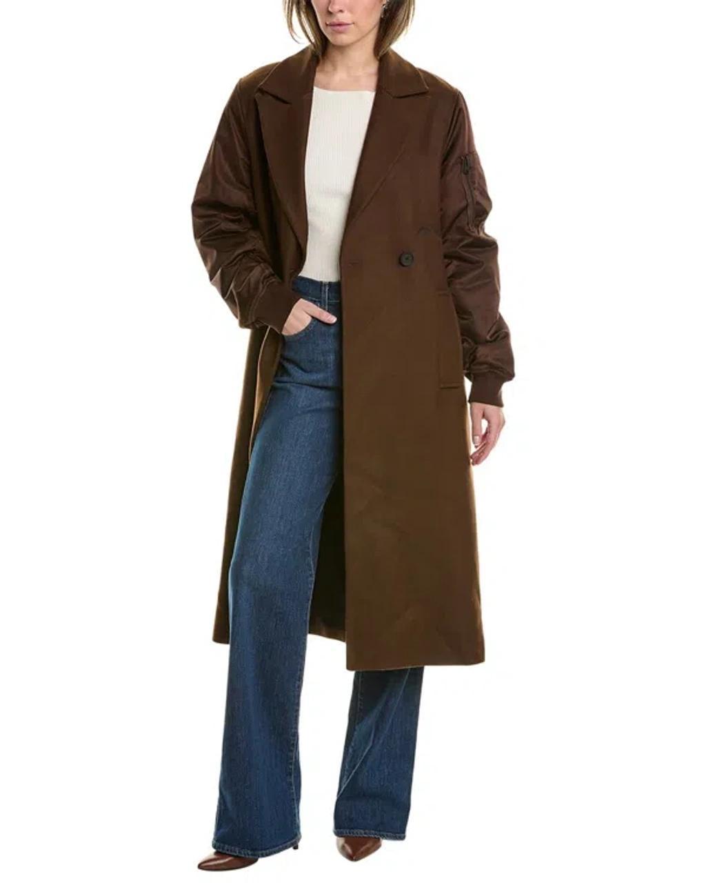 Paulah Wool-blend Coat In Brown Product Image