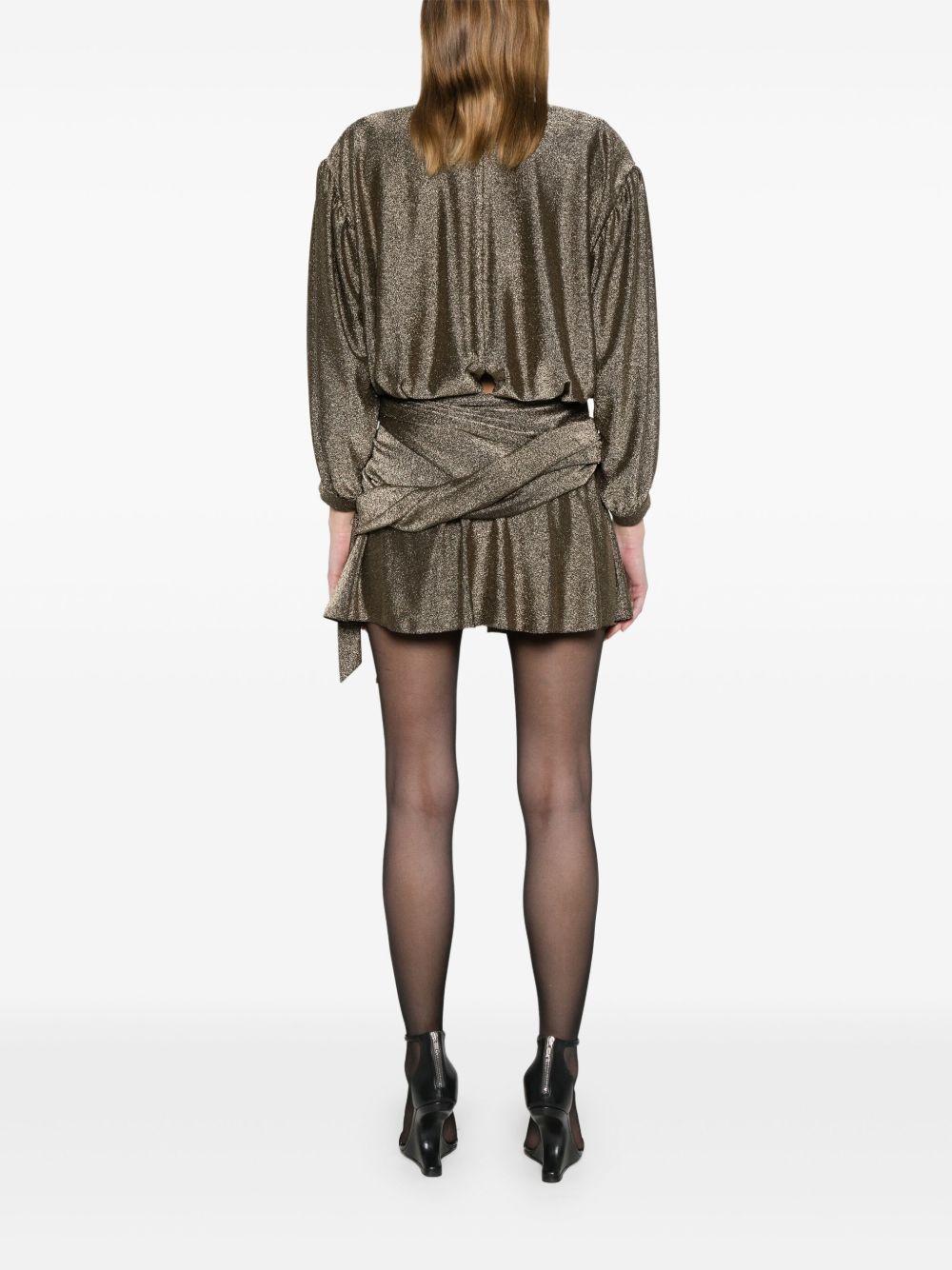 draped glittered mini dress Product Image