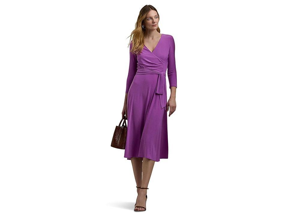 LAUREN Ralph Lauren Surplice Jersey Dress (Aurora Violet) Women's Dress Product Image