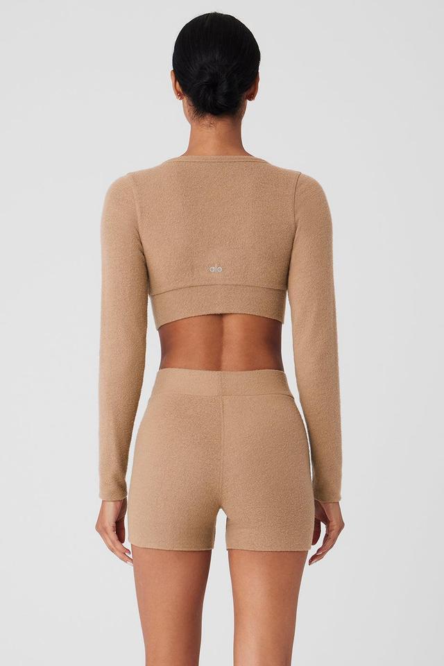 Alolux Cropped Me Time Cardigan - Toasted Almond Product Image