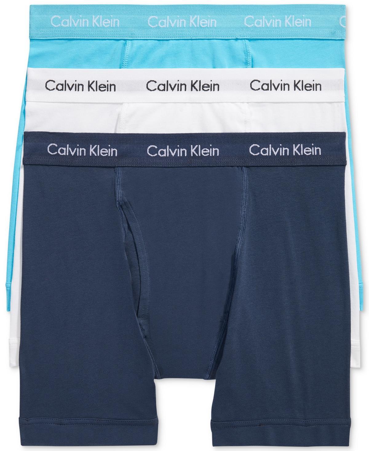 Calvin Klein Underwear Cotton Stretch 3-Pack Boxer Brief (Spellbound/White/Blue Atoll) Men's Underwear Product Image