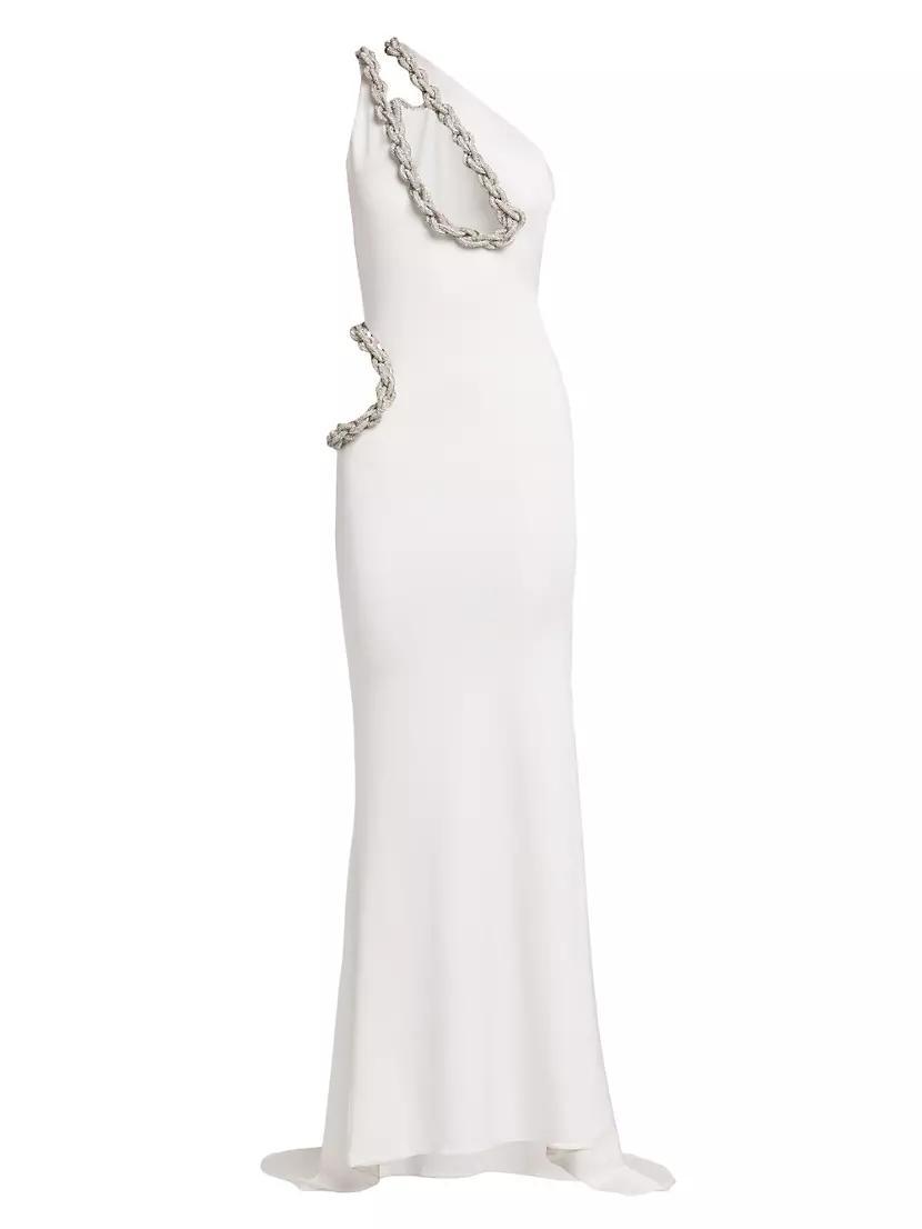 Rope Cut-Out One-Shoulder Gown product image