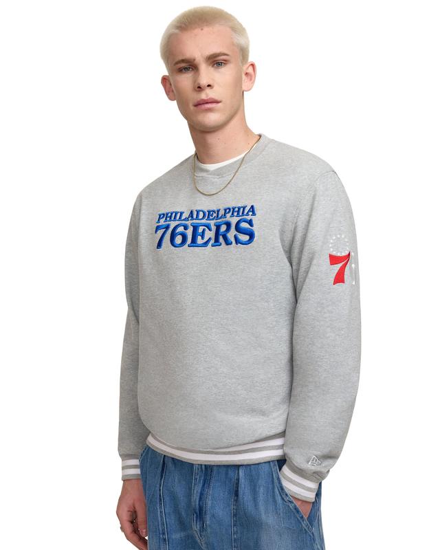 Brooklyn Nets Gray Logo Select Crewneck Male Product Image