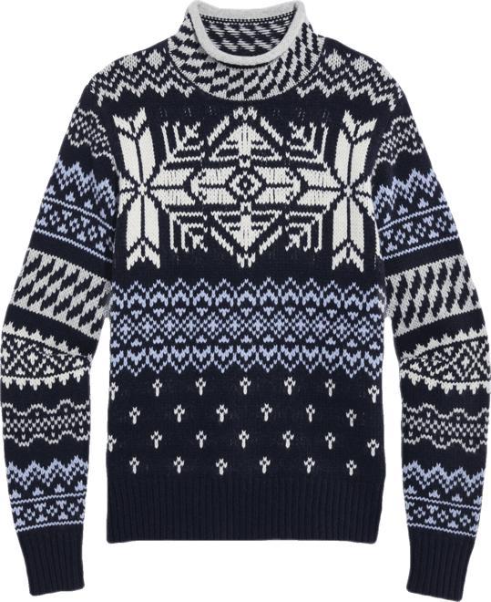 Patchwork Fair Isle Mockneck Sweater Product Image