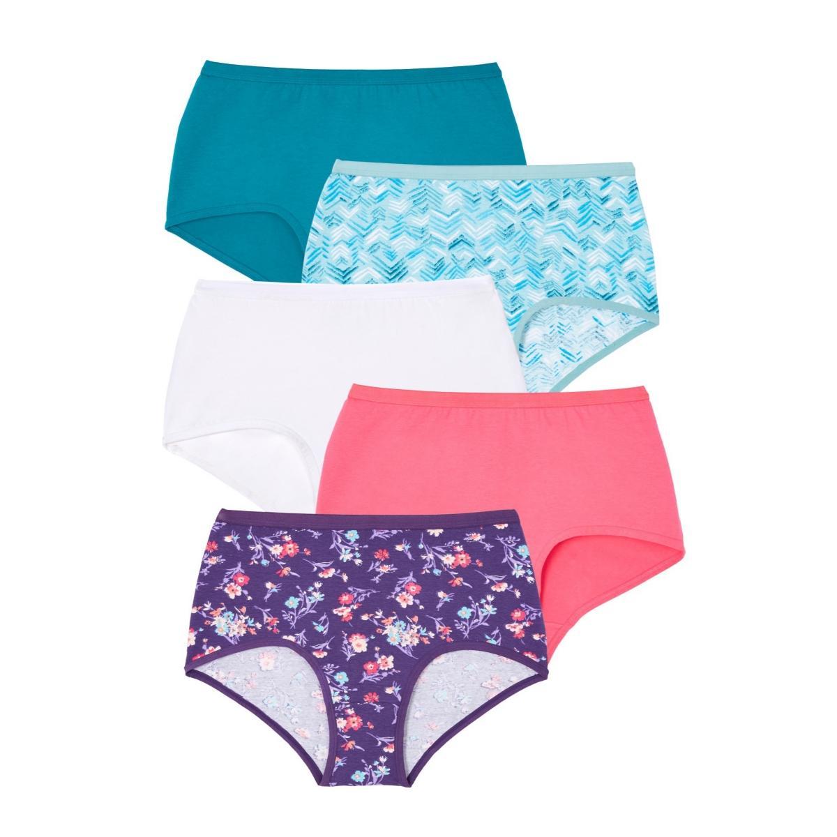 Comfort Choice Womens Stretch Cotton Brief 5-Pack Product Image