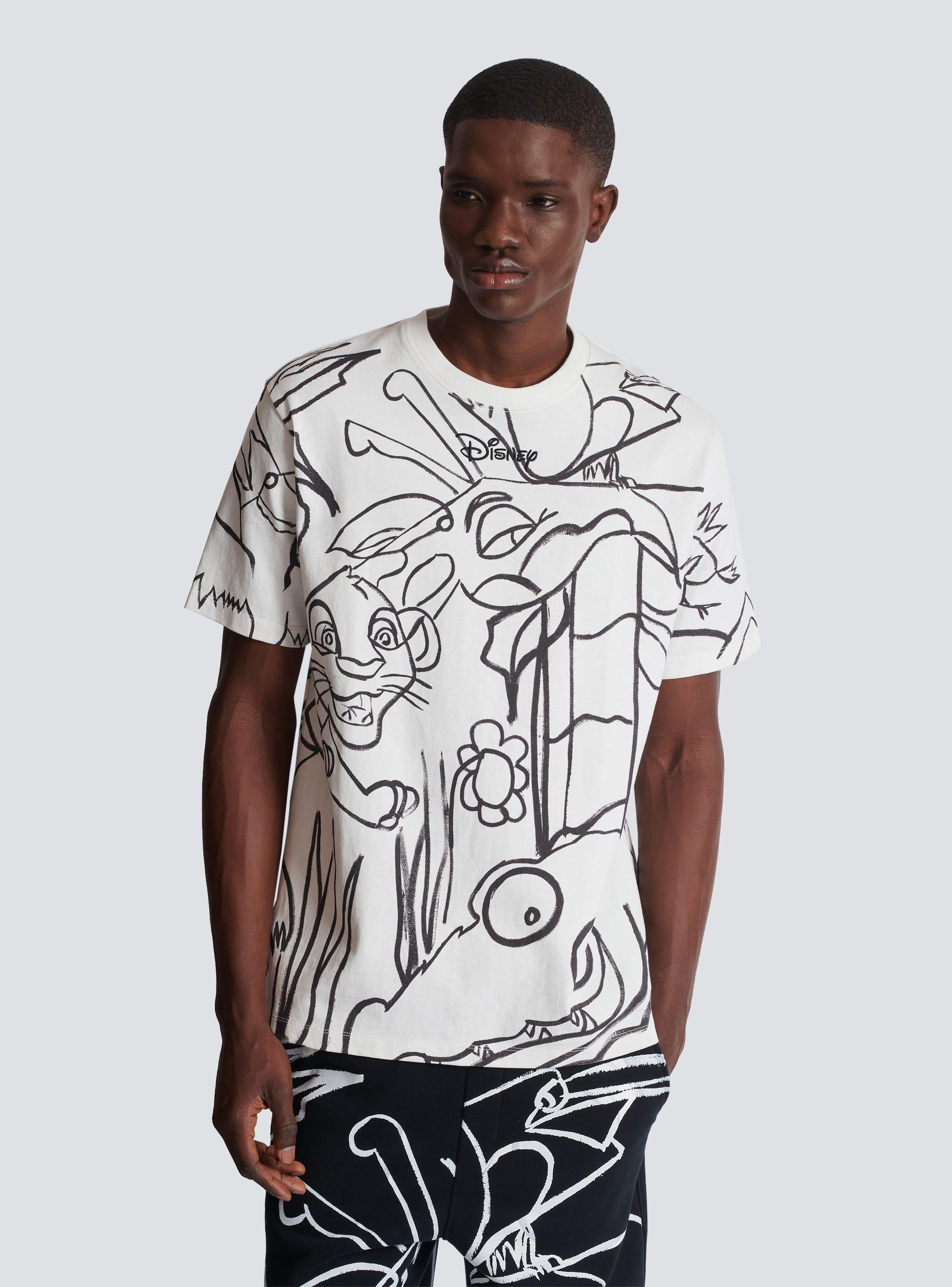 Disney x Balmain: The Lion King - Relaxed T-shirt with Enfant Précoce print Product Image