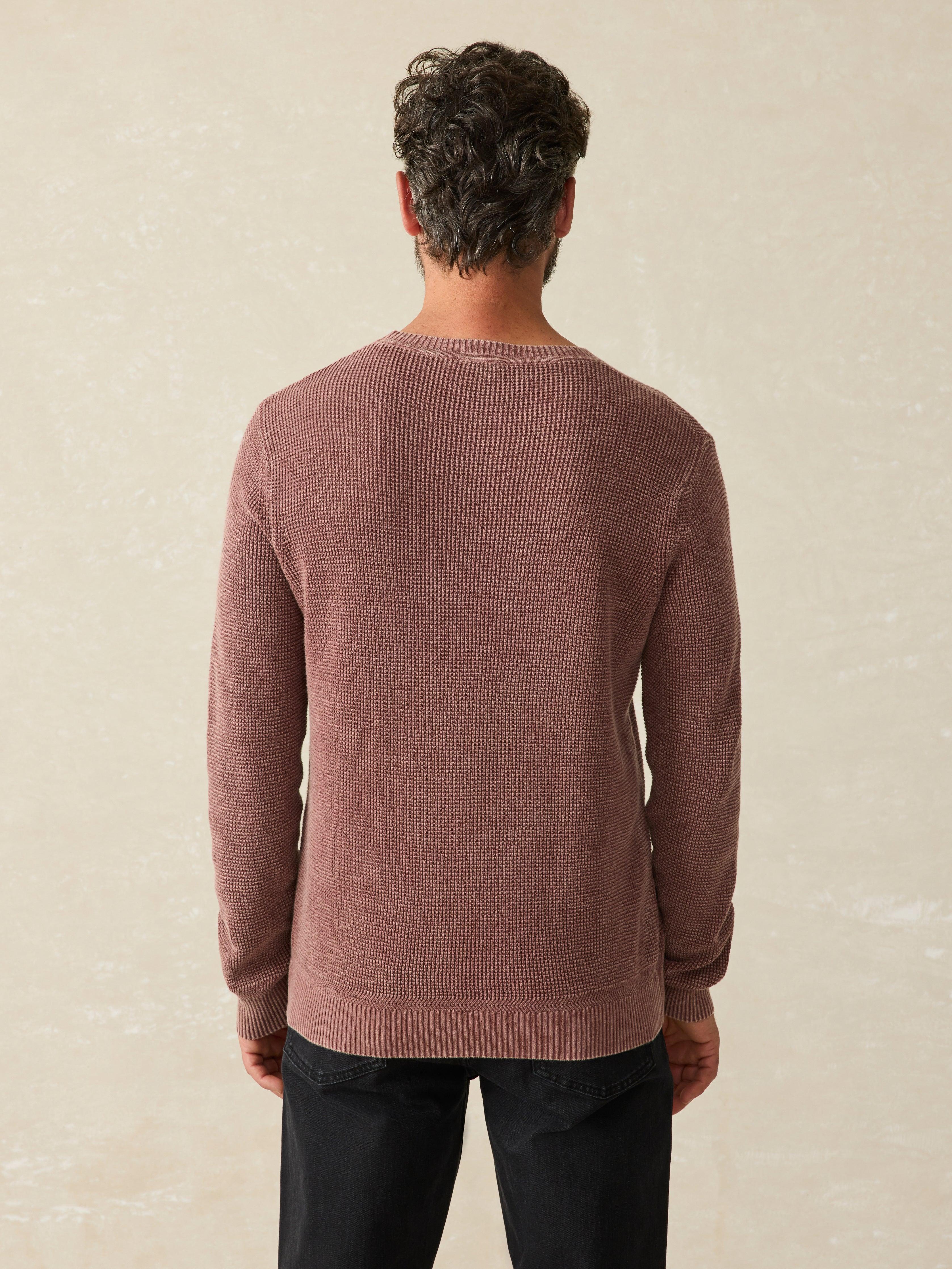 Sunwashed Crewneck Sweater (Tall) - Plum Wine Male Product Image