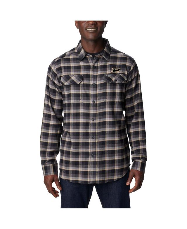 Columbia Men's Collegiate Flare Gun Flannel Long Sleeve Shirt - Purdue- Product Image