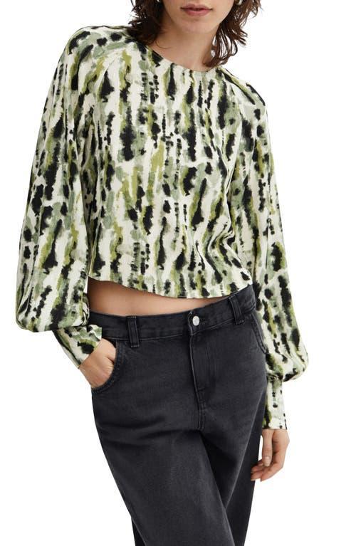 MANGO Leonor Print Long Sleeve Woven Top Product Image