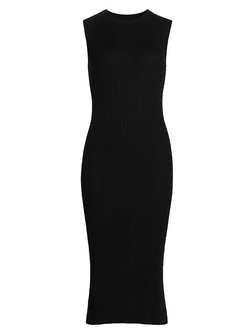 Sleeveless Rib-Knit Midi-Dress Product Image