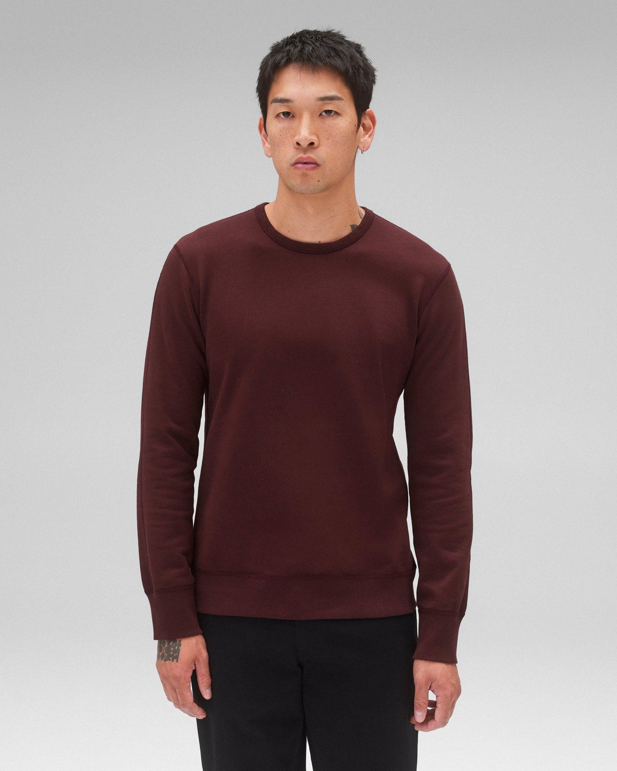 0984. Herringbone Terry Crewneck - Crimson Red Product Image