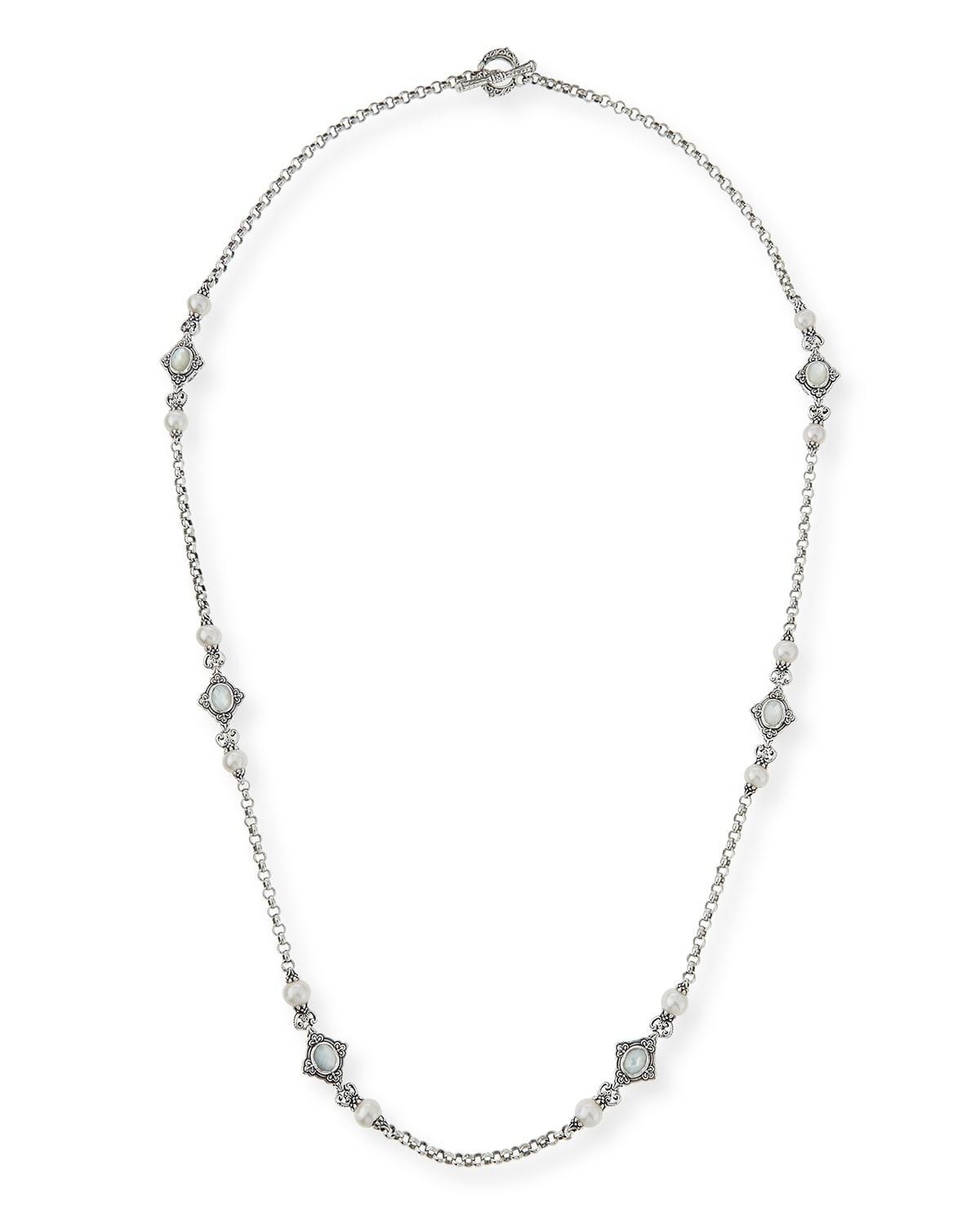 Pearl & Mother-of-Pearl Long Necklace Product Image