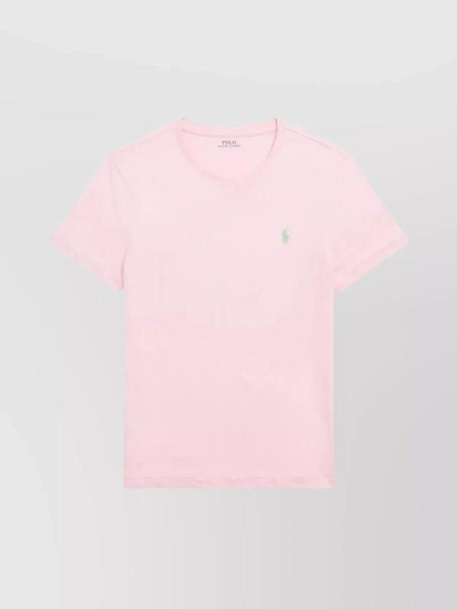 Polo Pony-embroidered Cotton T-shirt In Cream Product Image