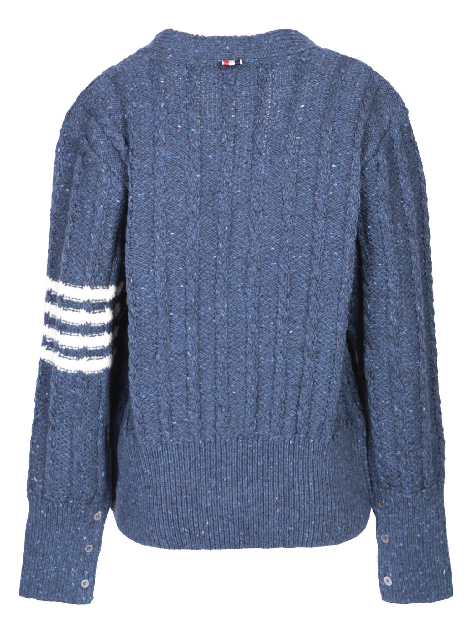 Twist Cable Blue Cardigan Product Image