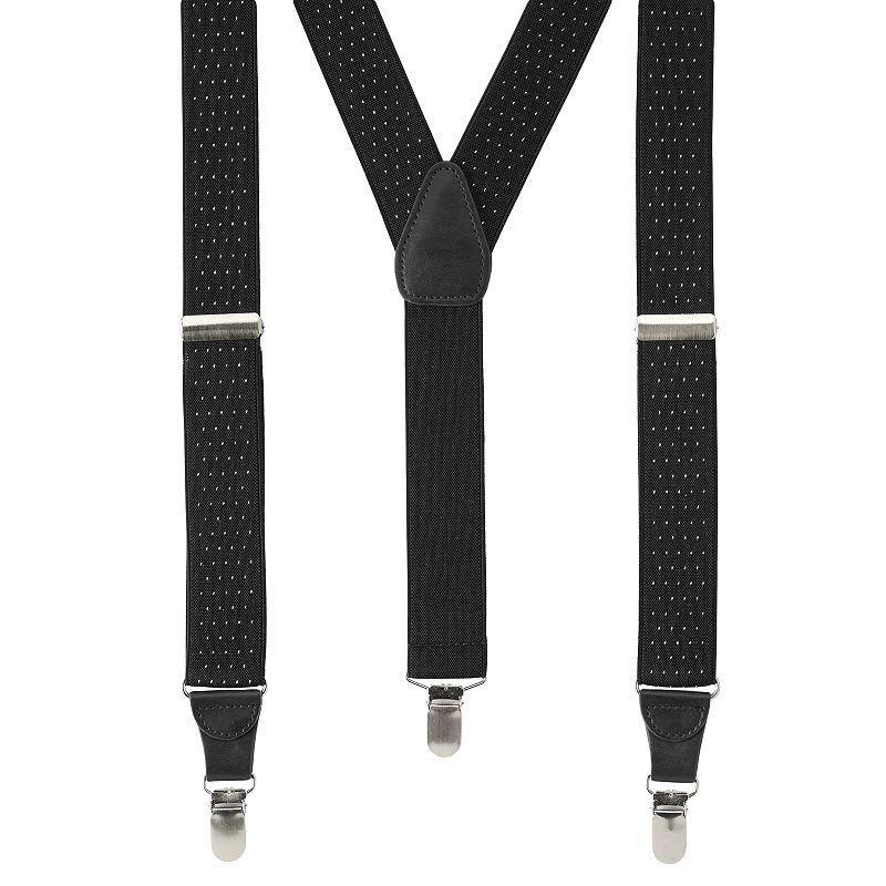 Wembley Pindot Stretch Suspenders - Men, Black Product Image