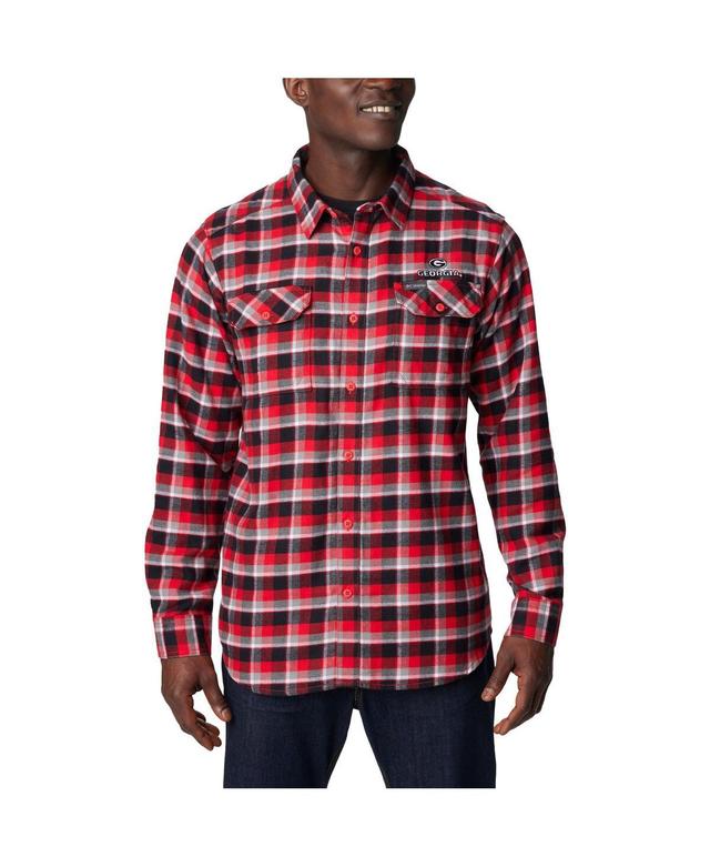 Columbia Men's Collegiate Flare Gun Flannel Long Sleeve Shirt - Georgia- Product Image