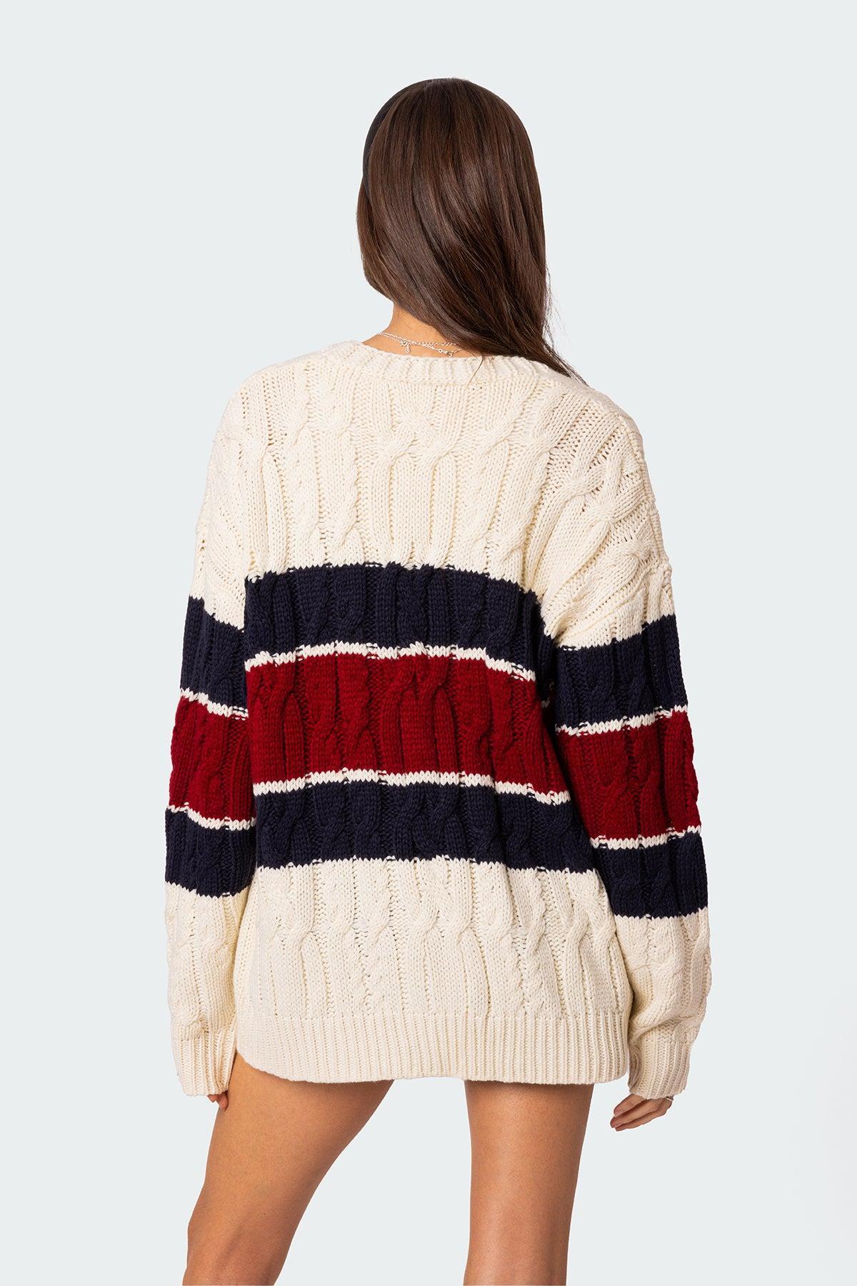 Tinsley Oversized Cable Knit Cardigan Product Image