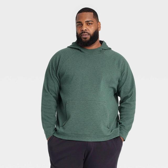 Mens Big Textured Pullover Hoodie - All In Motion Teal 3XL Product Image