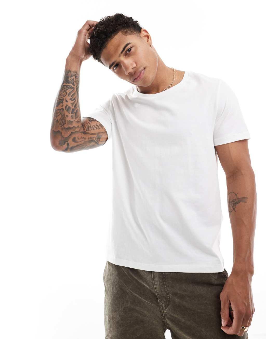 ASOS DESIGN essential scoop neck t-shirt in white Product Image