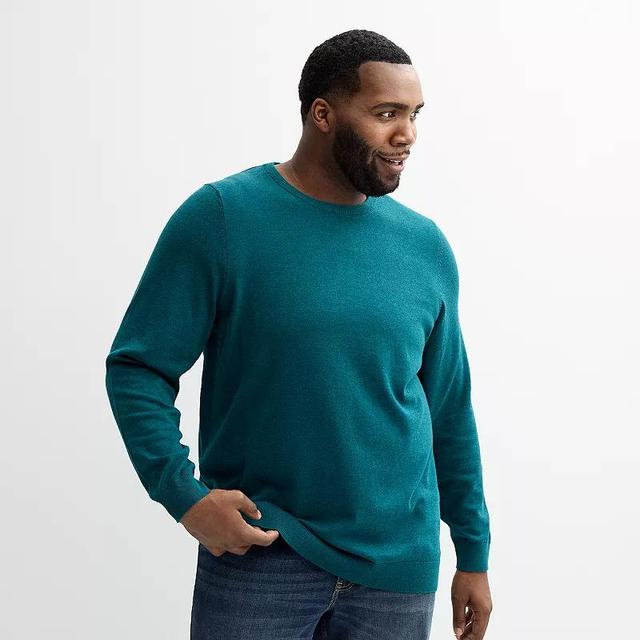 Big & Tall Sonoma Goods For Life Crewneck Sweater, Mens Navy Black Grey Product Image