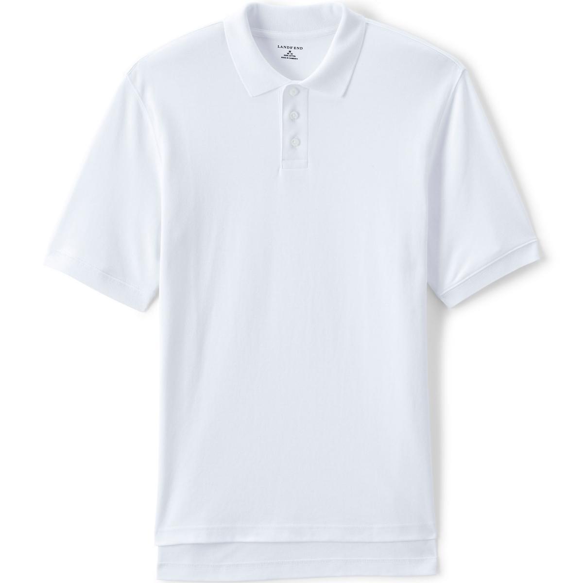 Men's Short Sleeve Interlock Polo Shirt - Lands' End Product Image