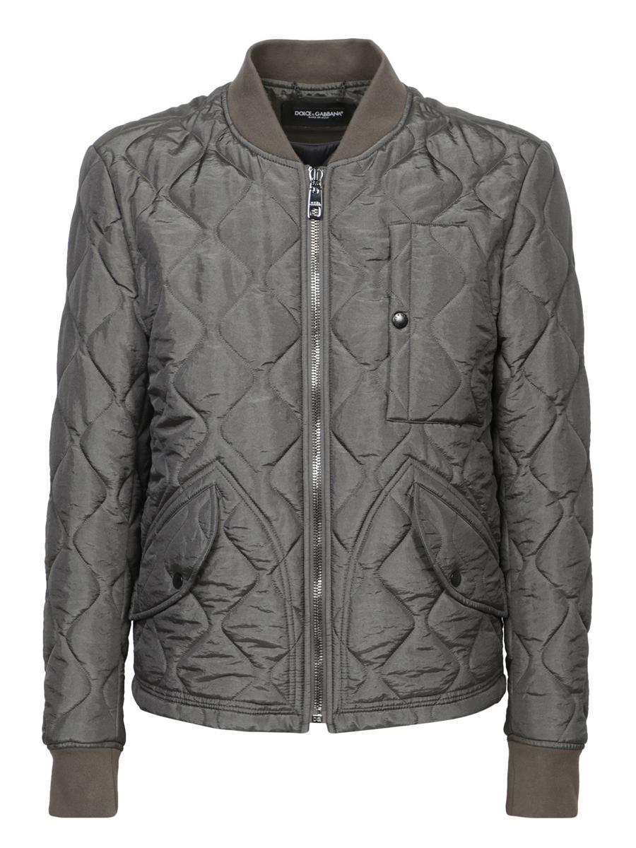 Quilted Grey Bomber Product Image