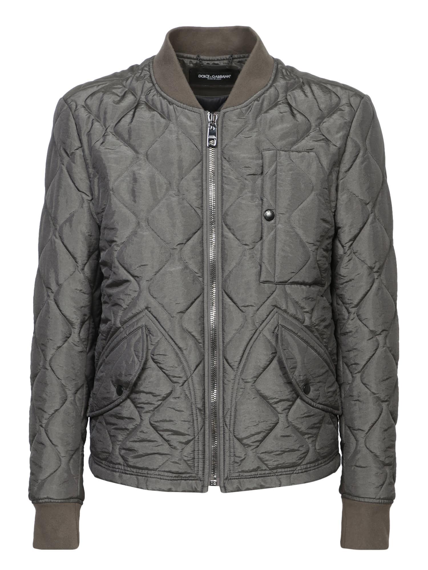 Quilted Grey Bomber Product Image