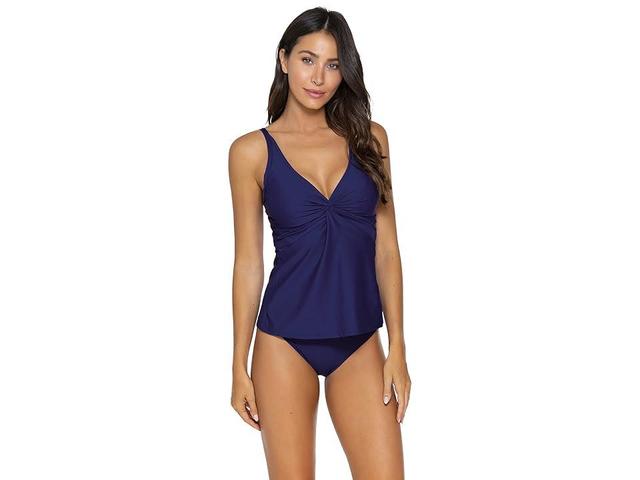 Electric Blue Forever Twist Underwire Tankini Top Product Image