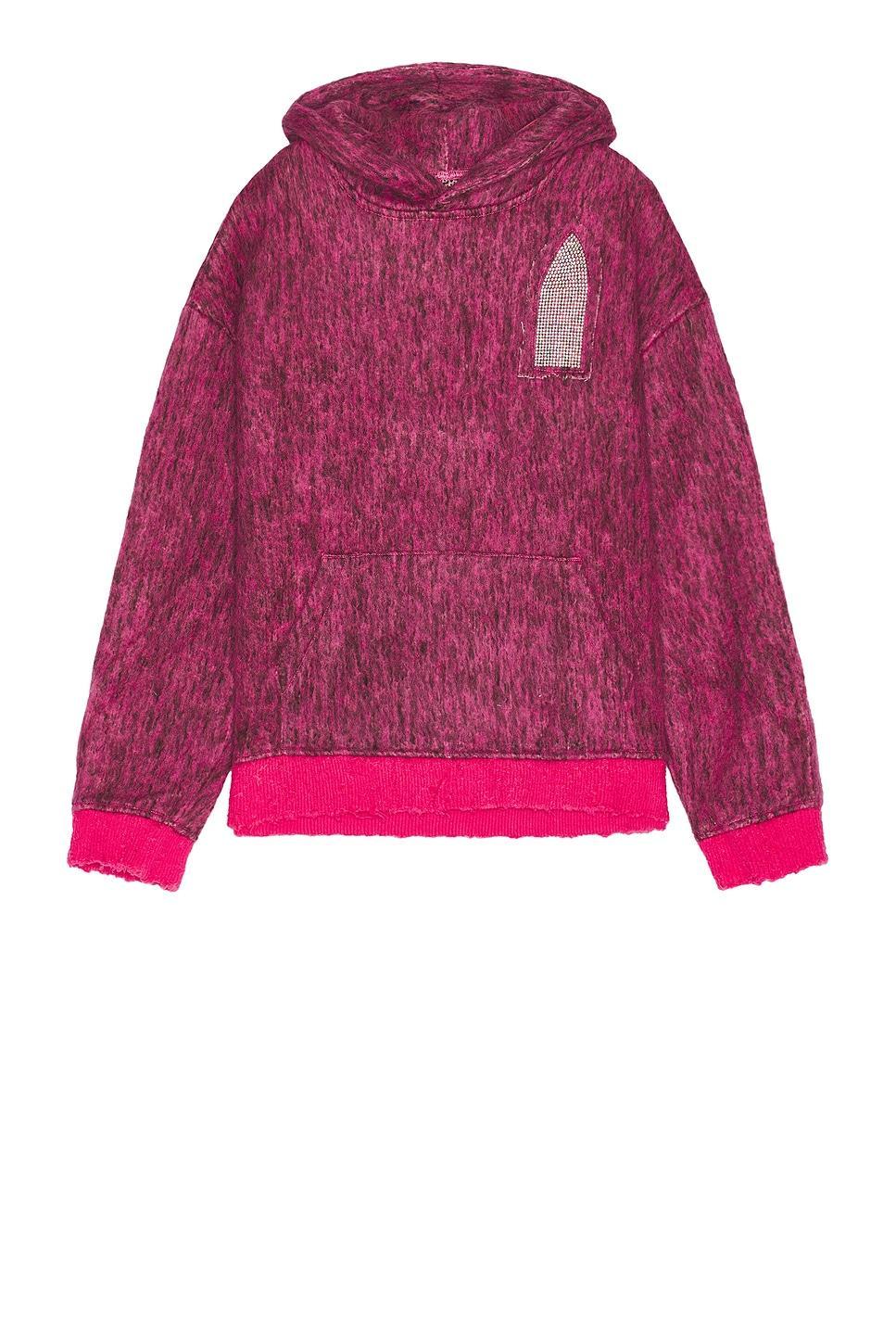 Who Decides War by Ev Bravado Pyramid Hooded Sweatshirt in Ruby - Rose. Size S (also in ). Product Image