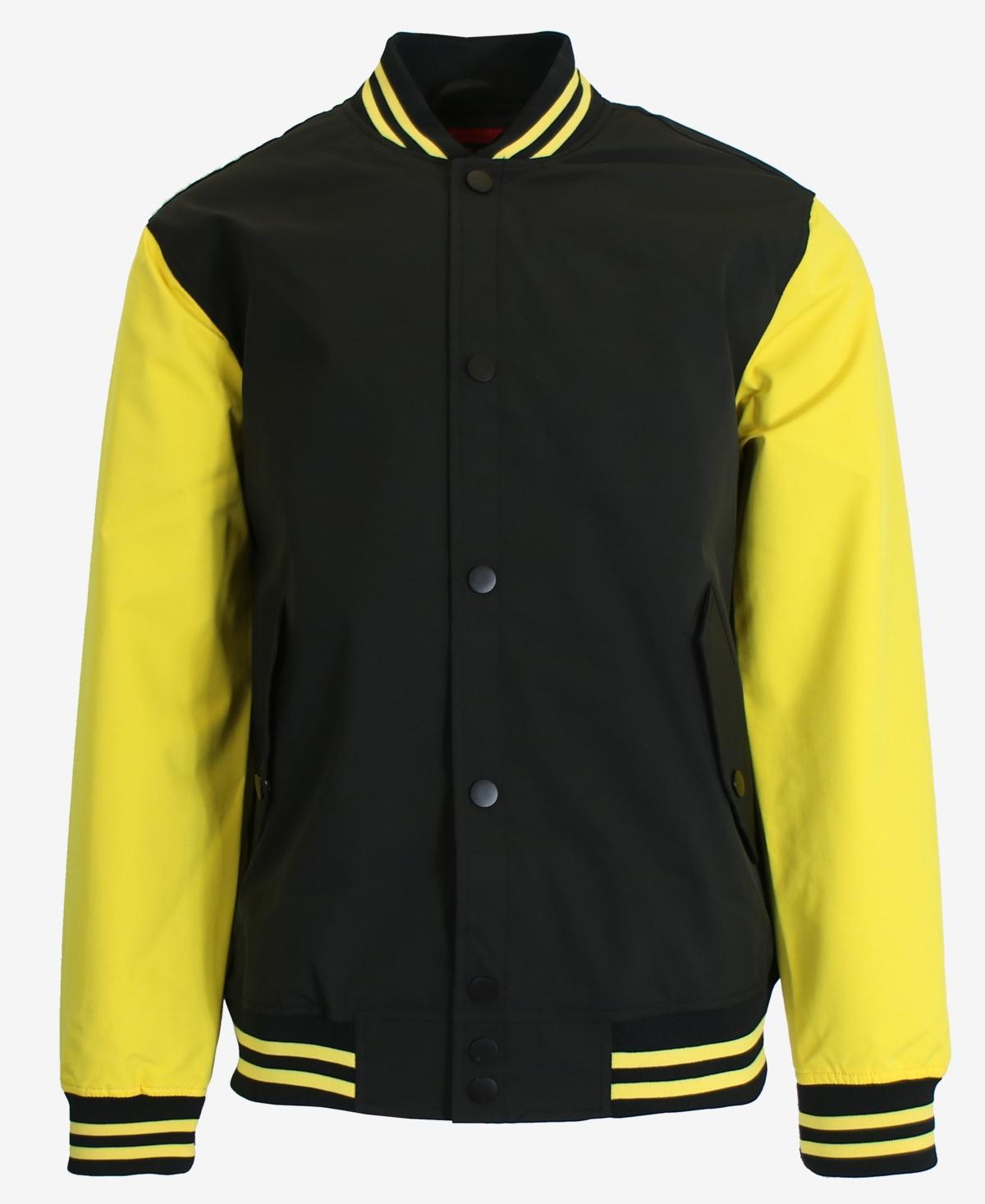 Spire By Galaxy Mens Lightweight Varsity Jacket - Black Product Image