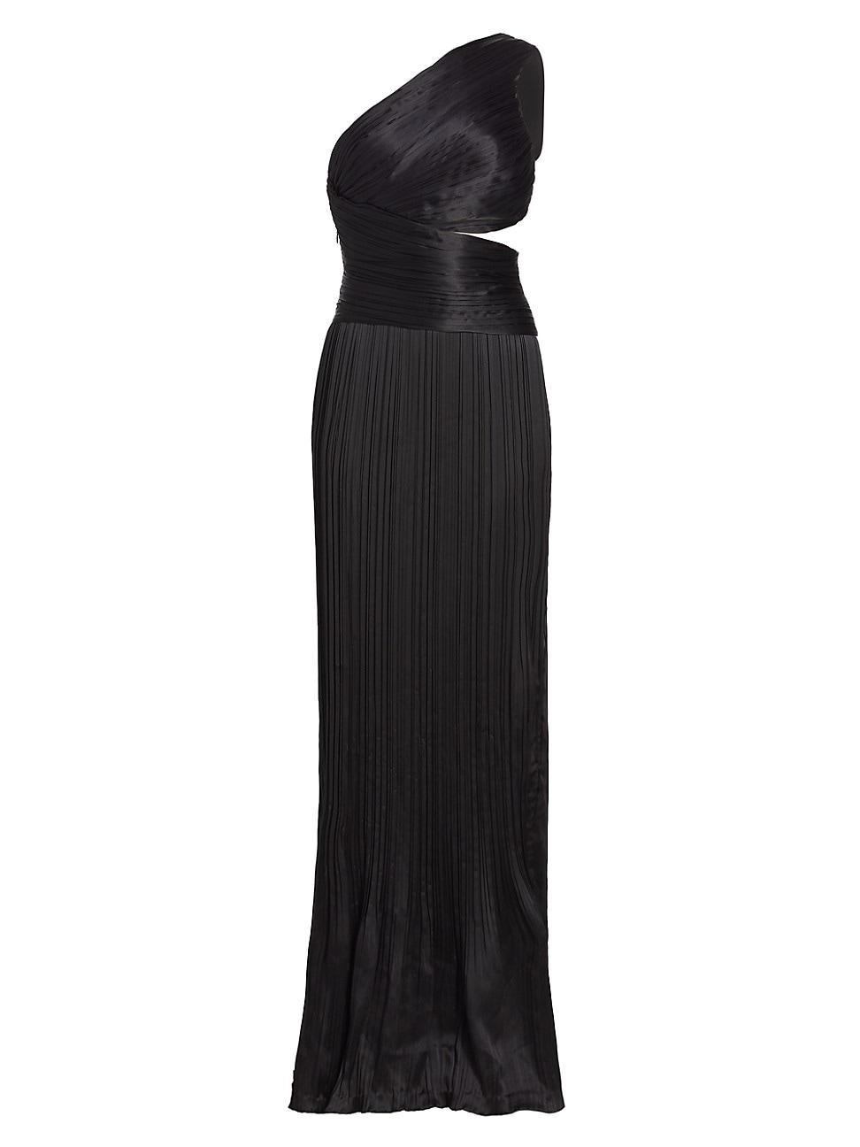 Womens Delphos Silk One-Shoulder Gown Product Image