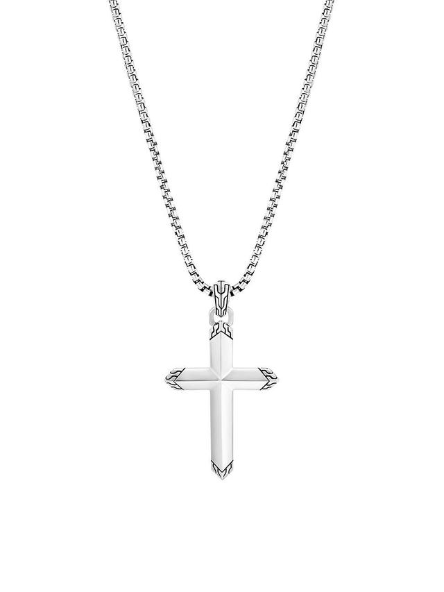 John Hardy Mens Classic Chain Cross Pendant Necklace Product Image