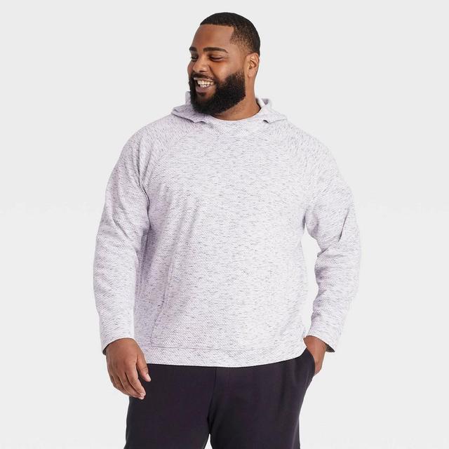 Mens Big Textured Pullover Hoodie - All In Motion Heathered 2XL Product Image