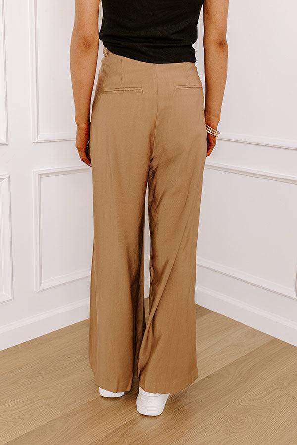 The Donatella High Waist Trousers In Khaki Product Image